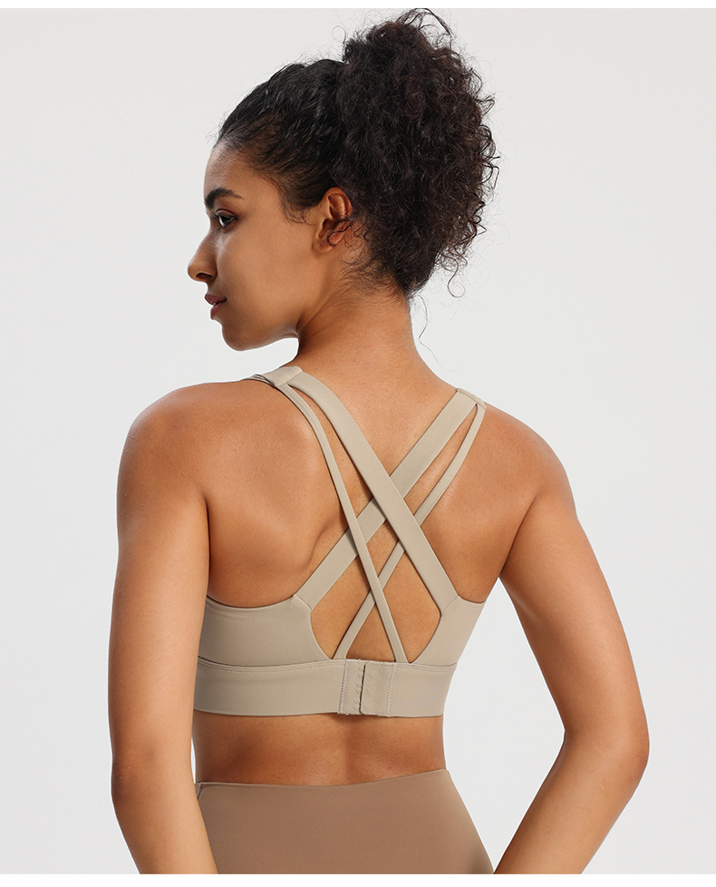Women Sexy Tank Top Vest Sports Bra Female Yoga Fitness Cross Back Sports Bra